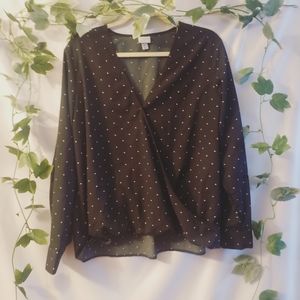 A New Day pokadot blouse. Size XXL
